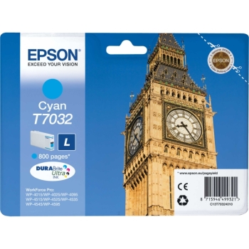Epson T7032 L Cyan 0.8k Ink Cartridge