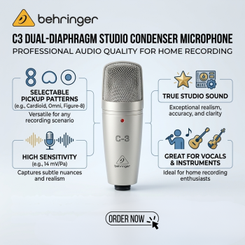 Behringer C3 Dual-Diaphragm Studio Condenser Microphone