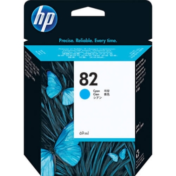 HP 82 69-ml Cyan Original Ink Cartridge C4911A