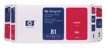 HP 81 Value Pack Magenta Original Dye Ink Cartridge and Printhead C4992A