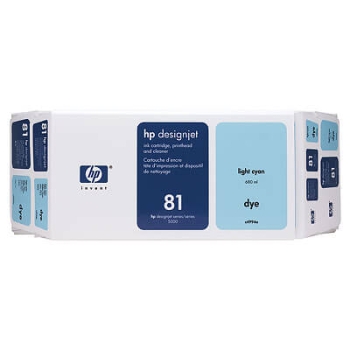HP 81 Value Pack Cyan Original Dye Ink Cartridge and Printhead C4994A