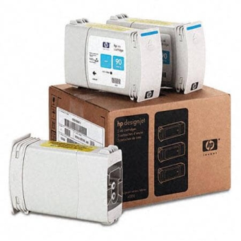 HP 90 400-ml 3-pack Cyan Original Ink Cartridges C5083A