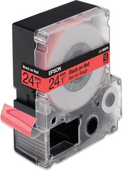 Epson Tape-LC6RBP9 Pastel Black/Red 24/9 (mm/m)