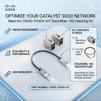 Cisco Catalyst C9200-STACK-KIT StackWise-160 Stacking Kit for Catalyst 9200 Series Switches