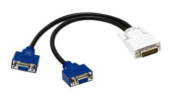 Matrox DVI Male to Dual HD15 Female Adapter Cable