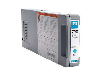 HP 790 1000-ml Cyan Original Ink Cartridge CB272A
