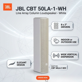 JBL CBT 50LA-1-WH Line Array Column Loudspeaker - White (Each)