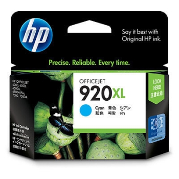HP 920XL High Yield Cyan Original Ink Cartridge CD972AE