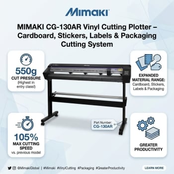 Mimaki CG-130AR 54" High-Speed Vinyl Cutter Plotter