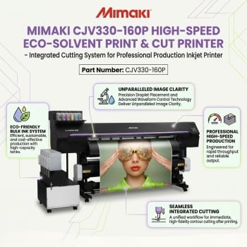 Mimaki CJV330-160P 64" 8-Color Roll Media Print Roll Media Print Printer