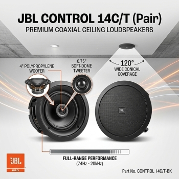 JBL Control 14C/T Two-Way 4" Coaxial Ceiling Loudspeakers (Each)