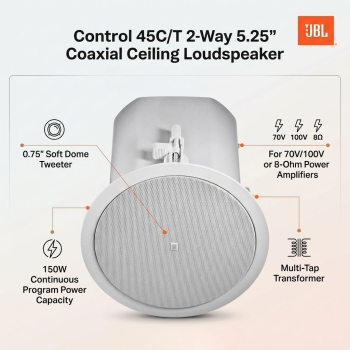 JBL Control 45C/T 2-Way 5.25" Coaxial Ceiling Loudspeaker (Each)