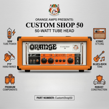 Orange CS50 Custom Shop 50-watt Tube Head Guitar Amp