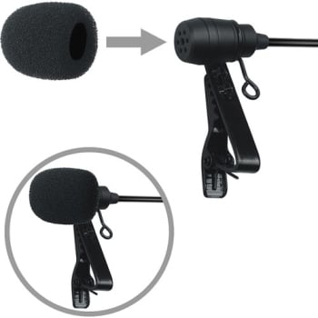 Comica Audio CVM-D02 Dual Omnidirectional Lavalier Microphones Black 2.5m Cable 