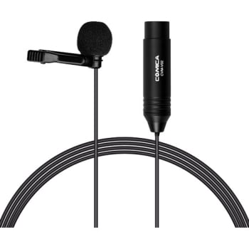 Comica Audio CVM-V02O Omnidirectional Lavalier Microphone with XLR Connector - 1.8 m Cable