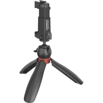 Comica Audio CVM-VM10-K2 PRO Camera-Mount Shotgun Microphone with Tripod for Smartphones