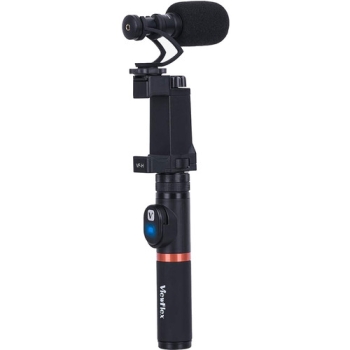 Comica Audio CVM-VM10-K3 Camera-Mount Shotgun Microphone with Grip Handle and Bluetooth Controller for Smartphones