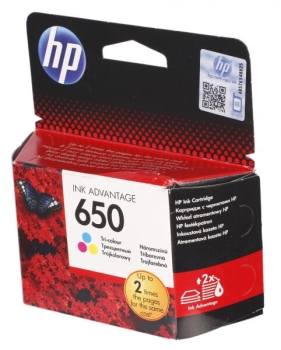 HP 650 Tri-color Original Ink Advantage Cartridge CZ102AE