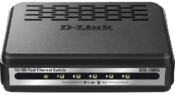 D-Link DES-1005A 5-Port 10/100BASE-T Unmanaged 10/100 Mbps Ethernet LAN Network Switch