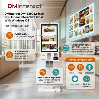 DMInteract DM-32IK 32-Inch POS Indoor Interactive Kiosk With Windows OS