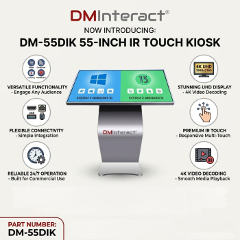 DMInteract DM-55DIK 55-Inch IR Touch Interactive Kiosk
