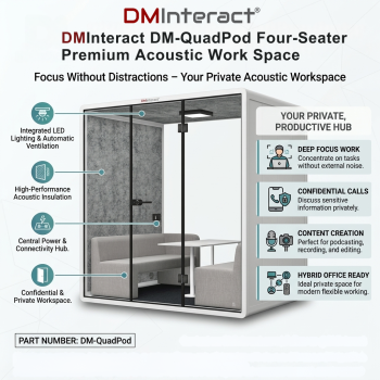 DMInteract DM-QuadPod Four-Seater Premium Acoustic Work Space