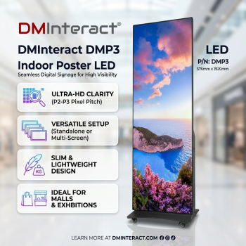 DMInteract DMP3 576*1920mm Poster Commercial Shopping Mall Indoor Poster LED Display Screen