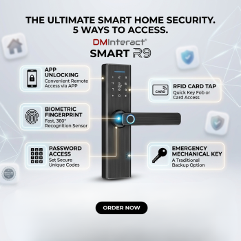 DMInteract SMART R9 Multiple Unlock Methods Smart Door Lock