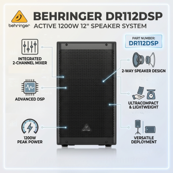 Behringer DR112DSP Active 1200W 12" Speaker System