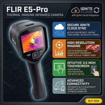 FLIR E5 Pro Thermal Imaging Infrared Camera With Ignite Cloud