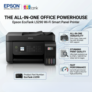 Epson EcoTank L5290 Wi-Fi Smart Panel 33PPM High Resolution Office Printer