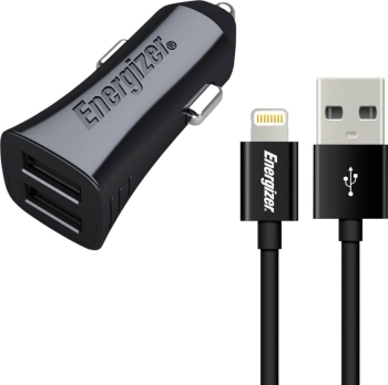 Energizer DCK2CULI3 Car Charger With Lightning Cable 1m (Pack Of 15)
