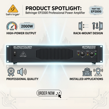 Behringer EP2000 Professional 2000-Watt Stereo Power Amplifier 