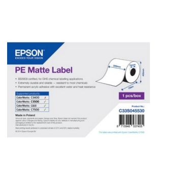 Epson PE Matte Label Coil 220mm x 750m
