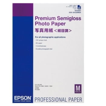 Epson Photo Paper Premium Semigloss (250) A2 Sheet Media