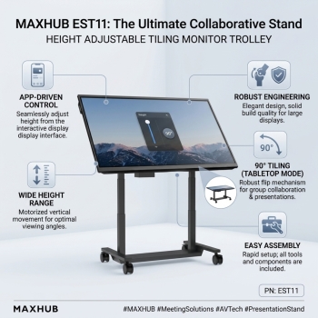 Maxhub EST11 Height Adjustable Tiling Monitor Trolley