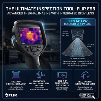 FLIR E96 Advanced Thermal Imaging Camera With DFOV 14° + 24° Lens