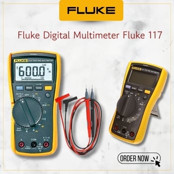 Fluke 117 True RMS Digital Multimeter CAT III 600V, 10A With Non-Contact Voltage Detector