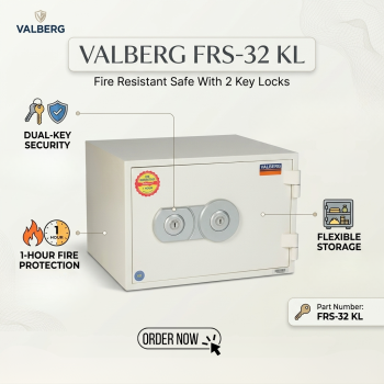 Valberg FRS-32 KL Fire Resistant Safe With 2 Key Locks