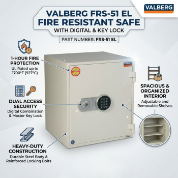 Valberg FRS-51 EL Fire Resistant Safe With Digital & Key Lock