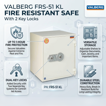 Valberg FRS-51 KL Fire Resistant Safe With 2 Key Locks
