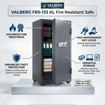 Valberg FRS-133 KL Fire Resistant Safe, 2 Key Locks
