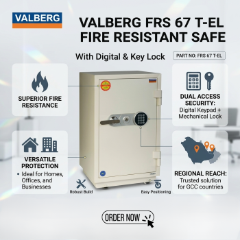 Valberg FRS 67 T-EL Fire Resistant Safe With Digital & Key Lock