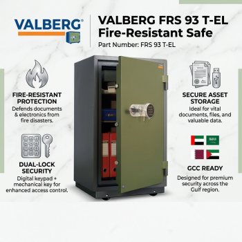 Valberg FRS 93 T-EL Fire Resistant Safe, Digital & Key Lock