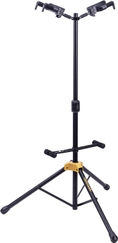 Hercules GS422B Auto Grip System Foldable Backrest Double Guitar Stand