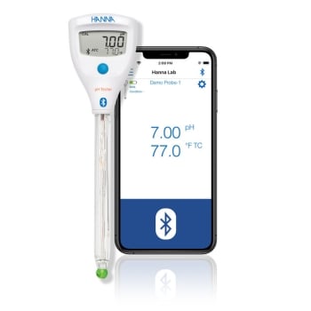 Hanna HALO2 HI9810412 Wireless Refillable Glass Body pH Tester