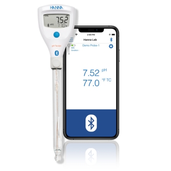 Hanna HALO2 HI9810402 Refillable Temperature Sensor with Wireless Capability pH Tester