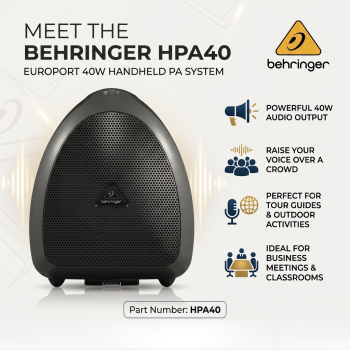 Behringer HPA40 Europort 40W Handheld PA System