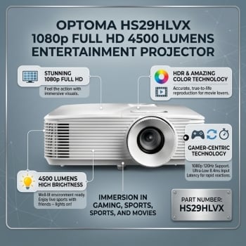 Optoma HS29HLVX  1080p Full HD 4500 Lumens Entertainment Projector