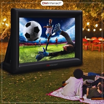 DMInteract 16 feet 192" Excellent Picture Quality Outdoor Inflatable Movie Projector Screen With Free Blower
